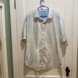 Tommy Bahama Relax blue and white Hawaiian print shirt xxl